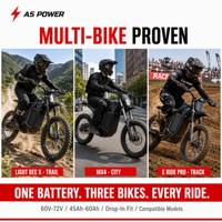 Batterie E-Moto Ansen AS-LBX-705 60V 72V 45Ah 60Ah étanche IP65, pack liquide scellé ANT JBD BMS, compatible Sur-Ron Light Bee X
