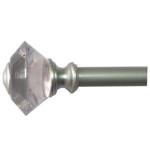 Vendita calda stile moderno asta di <span class=keywords><strong>tenda</strong></span> in metallo <span class=keywords><strong>con</strong></span> sfera di cristallo decorativo e accessori per la testa di erba per tende personalizzate - Product Image 1