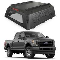 Capot de camionnette en aluminium noir mat, coque rigide, rails de toit, panneau latéral Molle, Jeep Gladiator, Ford F150 Ranger, verrouillable