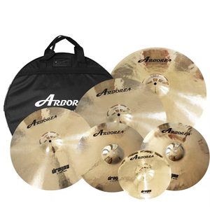 Juego de Platillos Arborea B20 Serie Dragon: Splash de 10 Pulgadas + Hi-Hat de 14 Pulgadas + Crash de 16 Pulgadas + Crash de 18 Pulgadas + Ride de 20 Pulgadas + Bolsa - Product Image 1