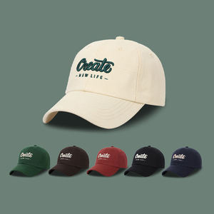 Nhà Máy Bán Buôn 3D Thêu Mũ Bóng Chày Cho Phụ Nữ Tùy Chỉnh Vải Được Trang Bị Cap Với Cong Brim Cho Mùa Xuân Mùa Hè Cao Su Logo - Product Image 1