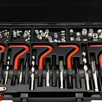 Kit de réparation de filetages, ensemble d'outils manuels avec étui rigide, OEM, réparation automobile M5-M12