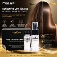 Maxcare Sérum Capillaire Vita-Kératine Haute Qualité Réparateur Profond Revitalisant Nourrissant à la Kératine, Collagène et Essence de Caviar pour Cheveux Secs et Abîmés