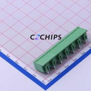 KF2EDGRC-7.62-7P Plug-in Terminal Block Bent Lead Through Hole,P=7.62mm Board-to-Board / Socket - Closed 1x7P 7.62mm Green - Product Image 2