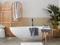 Ensemble de serviettes de bain de luxe pour hôtel, en coton biologique mélangé, tissé, certifié Oeko-Tex, super absorbant, serviettes de spa ultra douces