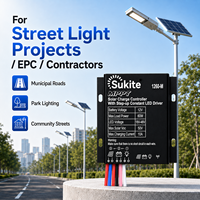 Contrôleur solaire MPPT Boost 1260 12V 60W 10A Sukite Stable pour éclairage public à énergie solaire avec capteur pour projet d'éclairage de rue