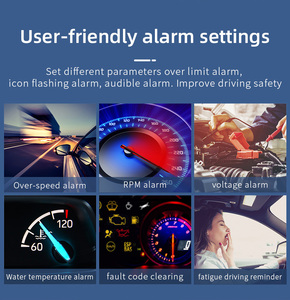 Nhà máy tự động kính chắn gió gương <span class=keywords><strong>HUD</strong></span> M13 OBD2 xe Đồng hồ tốc độ điện tử với đồng hồ nhiệt độ nước hiển thị Head up hiển thị - Product Image 5