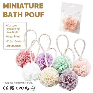 Mini Esponja de Baño de Malla, 5 Piezas, Accesorios DIY para Escenas de Baño de Casa de Muñecas, Micropaisaje, Jardín de Hadas, Adorno de Bola de Baño de Malla - Product Image 1