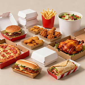 Boîte alimentaire biodégradable personnalisée pour la Coupe <span class=keywords><strong>du</strong></span> <span class=keywords><strong>Monde</strong></span> : hamburger, frites, poulet, <span class=keywords><strong>sandwich</strong></span>, pizza, salade, événement - Product Image 1