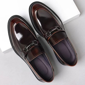 Zapatos de Vestir Dreamy Stark para Hombre, Estilo Británico de Alta Gama, Otoño, Oficina, Carrera, Moda, Tendencia, Cuero Vacuno, Cierre Deslizante, Color Sólido - Product Image 1