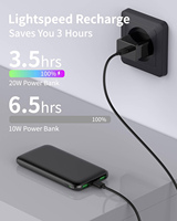 HYTO 10000mAh PD 20W Quick Charge 4.0 Power Bank Chargeur portable avec double sortie USB Batterie externe
