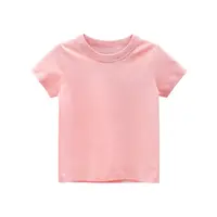 Huan Yi Boutique เสื้อยืดผ้าฝ้าย100% สำหรับทุกเพศ,เสื้อยืดสำหรับเด็กทารกชายเสื้อสีขาวลำลองว่างเปล่าสำหรับเด็กผู้หญิง