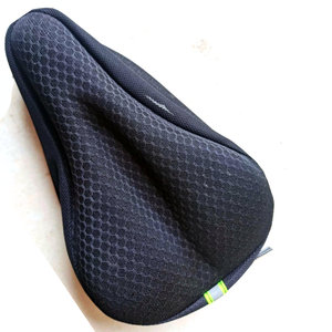Housse de selle de vélo en silicone, coussin confortable en maille nid d'abeille pour selle de vélo de montagne et de route - Product Image 2