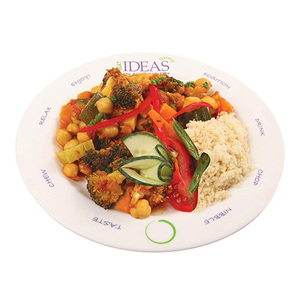 Assiette nutritionnelle en mélamine 100% pour le contrôle du poids, plat sain pour la diète - Product Image 6