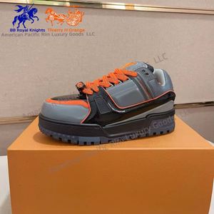 Baskets de sport unisexes de haute qualité, nouvelles chaussures de marche et de course plates à lacets, baskets décontractées en cuir tendance Lvs - Product Image 4