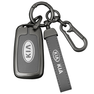Coque de protection en cuir en alliage de zinc pour <span class=keywords><strong>KIA</strong></span> <span class=keywords><strong>Sportage</strong></span> Rio 3 Soul Optima Ceed Pro K5 K2 Pride Keychain - Product Image 1