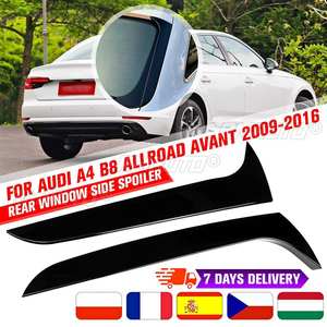 Alerón Lateral Trasero Negro Brillante para Ventana Trasera, Canard, Splitter para Audi A4 B8 Allroad Avant 2009 2010 2011 2012 2013 2014 2015-16 - Product Image 1