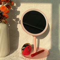 Mode haute qualité LED avec écran tactile forme ronde miroir de maquillage avec 3 lumières LED choisir miroir de maquillage