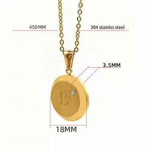 Collares de Moneda con Iniciales Inglesas Chapados en Oro de 18K para Mujer, Colgante de Letra del Alfabeto, Cadena de Oro, Amuleto, Joyería Fina de Diseñador - Product Image 4