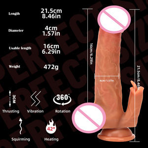 360-degree dönen yapay penis dil yalama yapay penis kadın tam otomatik teleskopik isıtma yapay penis mastürbasyon eğlenceli seks oyuncakları - Product Image 2