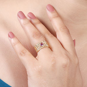 Anillos de Piedras Preciosas de Piedra Lunar Arcoíris Natural de Alta Calidad, Chapados en Oro de 18k, Hechos a Mano, para Mujer, Joyería para Bodas y Fiestas, Venta al por Mayor - Product Image 2