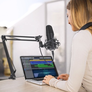 MAONO Bộ Micro Điện Dung Điện Dung Máy Tính Có Màn Hình Podcast Tai Nghe Để Chơi Game Podcast Micro USB Studio Hoàn Toàn Bằng Kim Loại - Product Image 5