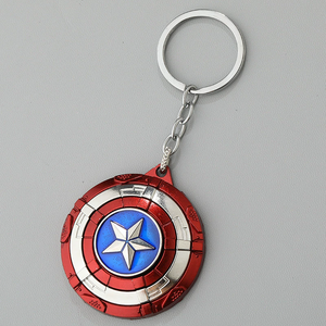 Llavero Giratorio Creativo con Diseño de Escudo de <span class=keywords><strong>Capitán</strong></span> América, Llavero de Héroe con Efecto de Goteo de Aceite, Colgante para Bolsos, Regalo para Niños y Hombres - Product Image 5