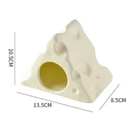 Doe Pet Dog Pet Cage Fabricant Céramique Triangle Fromage Cage Pour Animaux De Compagnie Summer Cool Down Hamster Accessoires Nouvelle Cage De Hamster De Luxe