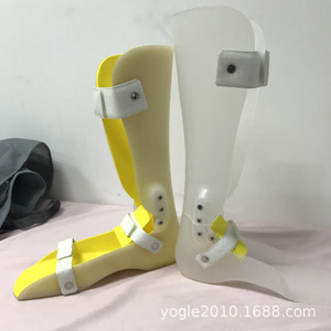 Attelle de cheville Shinya Bear sur mesure en polymère ABS, support orthopédique pour pieds, blanc et jaune - Product Image 2