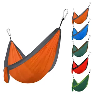 Wuqi — hamac d'extérieur coloré avec socle, hamac en tissu de parachute, facile à transporter, pour extérieur