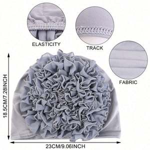 Foulard pour femme à motif floral, en polyester et élasthanne, multifonctionnel, pour le soin des cheveux, bonnets de chimiothérapie, turban musulman, hijab, usage quotidien et extérieur - Product Image 5