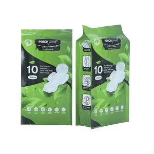 customize printed brand logo sanitary towel Napkin Tampon side gusset PET PE lightproof plastic package Bags