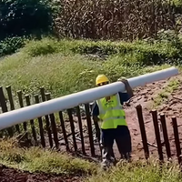 Poteau utilitaire en PRV léger à installation facile, poteau de distribution d'énergie électrique en PRV pour les zones éloignées