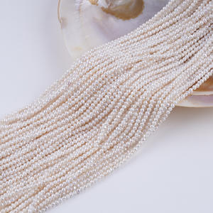 Perles d'eau douce naturelles en gros, 3,5-4 mm, forme irrégulière, pour la fabrication de bijoux DIY, bracelet avec perles de couleur en vrac - Product Image 3