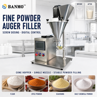 Machine de remplissage à vis sans fin BANMO pour poudres fines, avec trémie en acier inoxydable, écran tactile, pour épices, farine, sucre, café – Système d'emballage de poudres