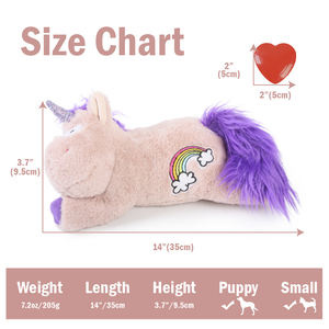 Düşük Minimum Sipariş Adedi Sevimli Çevre Dostu Unicorn Kalp Atışı Sıcak Yumuşak Peluş Köpek Uyku Sakinleştirici Yavru İnteraktif Oyuncak Günlük Kullanım Evcil Hayvan Kaygı Giderici - Product Image 2