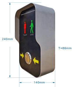 Botón de Semáforo LED Inteligente Recargable de Aluminio Personalizable de 220V, Impermeable IP54, para Seguridad Vial - Product Image 2