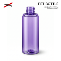 Flacon pompe transparent violet en PET, flacon vide pour lotion, flacon distributeur, emballage cosmétique personnalisé, conteneur pour shampoing, gel douche