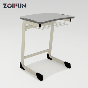 Muebles Escolares Modernos, Silla Individual de Plástico, Escritorio de Madera para Estudiantes con Porta Lápices - Product Image 6