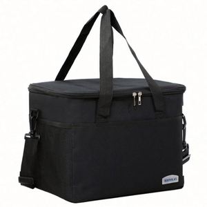Custom Large Capacity Oxford <b>Backpack</b> with Ice Pack Logo Waterproof & Portable for Outdoor Use Thick Aluminum Foil Insulation - Product Image 2
