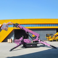 Mini-grue sur chenilles de 5 tonnes pour l'installation de vitres, équipement de levage hydraulique, alimentation électrique/diesel, hauteur de levage de 6,5 m, compacte