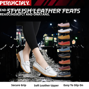 Nouvelles chaussures plates en cuir pour femmes, grande taille, dernier design tendance, 11 couleurs, à enfiler, fermées, antidérapantes, pour l'automne/le printemps/l'été - Product Image 2