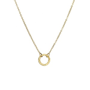 Hueco de acero inoxidable colgante collares patrón de círculo collar de cadena de las mujeres - Product Image 5