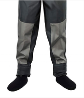 Pantalon de pêche à la mouche 3 plis TN Brand TN2306-0104 unisexe, respirant, imperméable, coupe-vent, fermeture éclair, 100% polyester