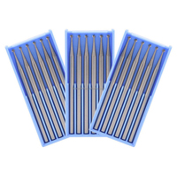 Fraiseuses rondes à tige de 2,35 mm, lot de 6, boîte bleue, en acier rapide, pour gravure de bijoux, métal, bois et sculpture de noix