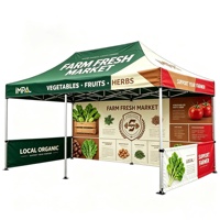 Tente de marché pliable avec logo personnalisé, auvent numérique 3x6m, résistante à l'eau et aux UV, pour salons professionnels, stands de vente, événements en plein air