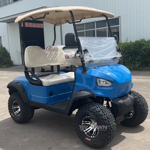 Carrito de Golf Eléctrico Todoterreno de 2 Plazas Azul, Vehículo Personal Elevado para Turismo - Product Image 2