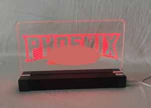 Lampe en acrylique à DEL avec couleurs RVB Multi-Model USB Powered Night Lights for Desktop and Car Decor Customize logo - Product Image 4