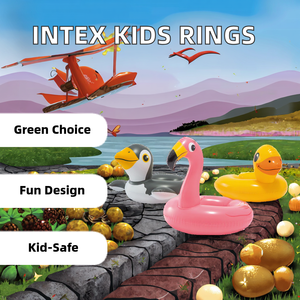 लागत प्रभावी वयस्क बच्चे सार्वभौमिक तैराकी रिंग टिकाऊ सामग्री आसान सूजन डेफ्लेट पिछवाड़े पानी खेल - Product Image 2
