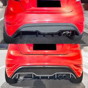 Diffusore <span class=keywords><strong>Posteriore</strong></span> per <span class=keywords><strong>Paraurti</strong></span> in ABS Nero Lucido, Ricambio Auto per <span class=keywords><strong>Ford</strong></span> <span class=keywords><strong>Fiesta</strong></span> ST MK7 2008-2017 - Product Image 2